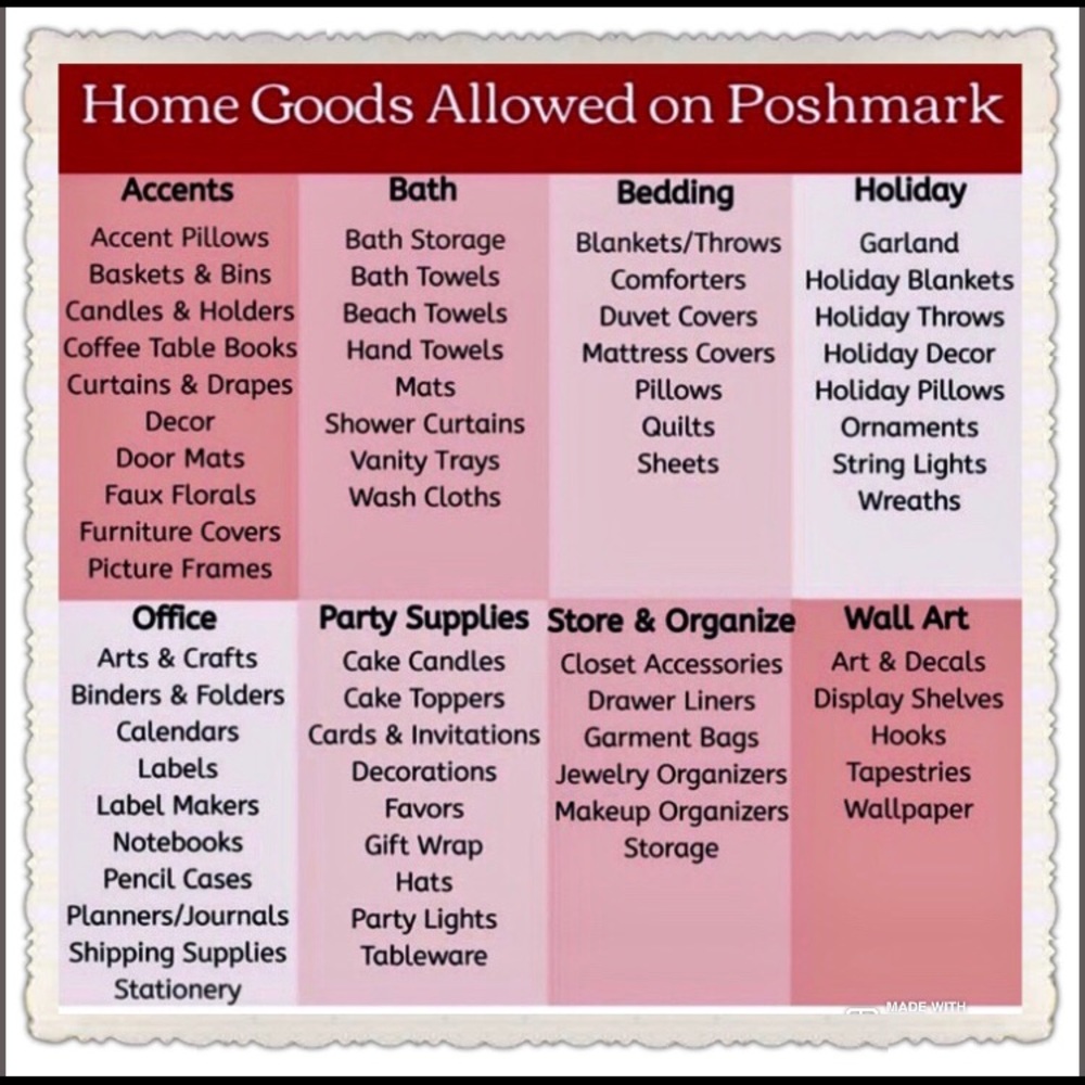 ⭐️💫⭐️Home Goods Now Permitted On Poshmark!⭐️💫⭐️